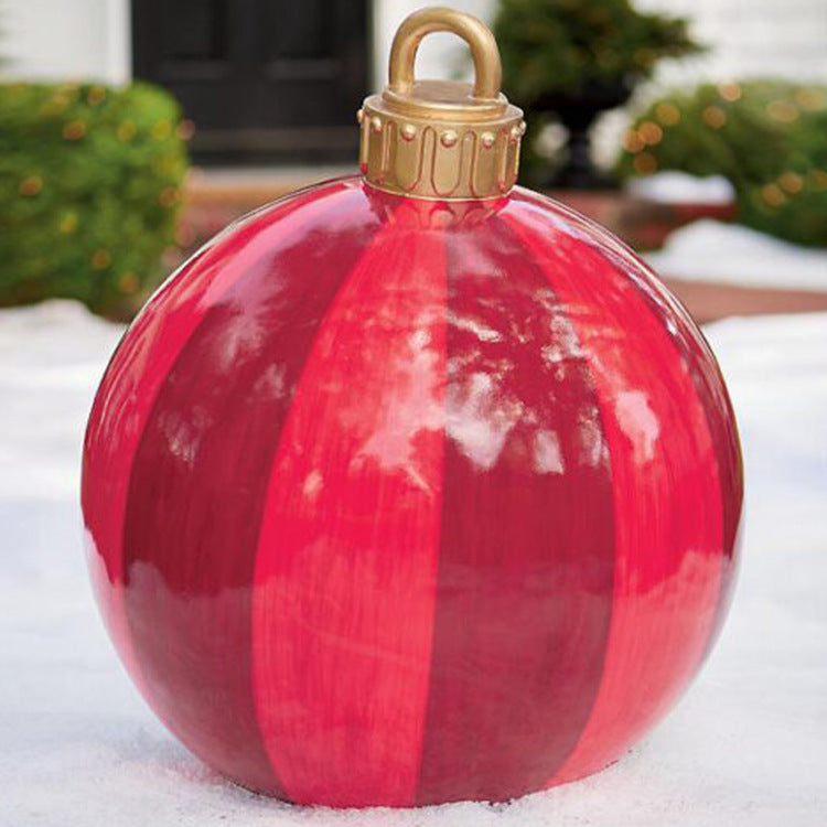 Boules de noël décorations d'arbre de noël, jouets gonflables d'ambiance extérieure pour la maison, boule cadeau de noël