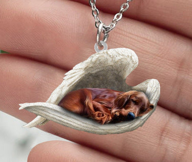 New Unique Dogs And Cats Sleeping Angel Pendant Car Key Ring