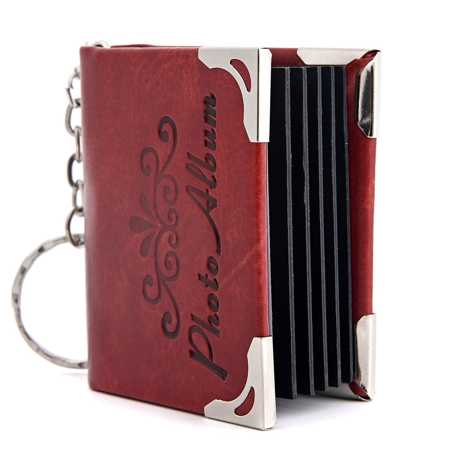 Mini llavero con foto de cuero colgante