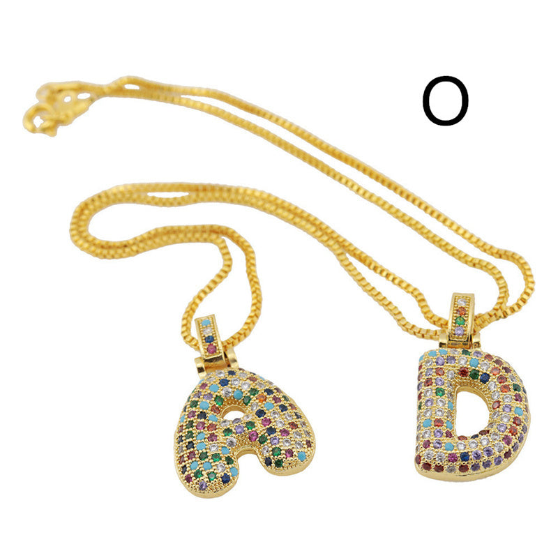 Clavicle Chain Copper Color Zircon Pendant