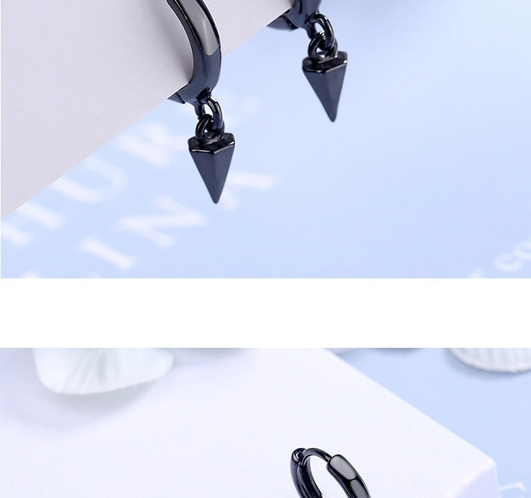Boucles d'oreilles à motif géométrique à la mode pour femmes, conception conique simple