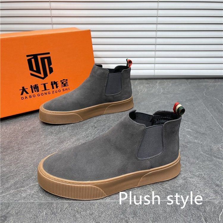 Zapatos casuales de algodón cálido de terciopelo de invierno para hombre