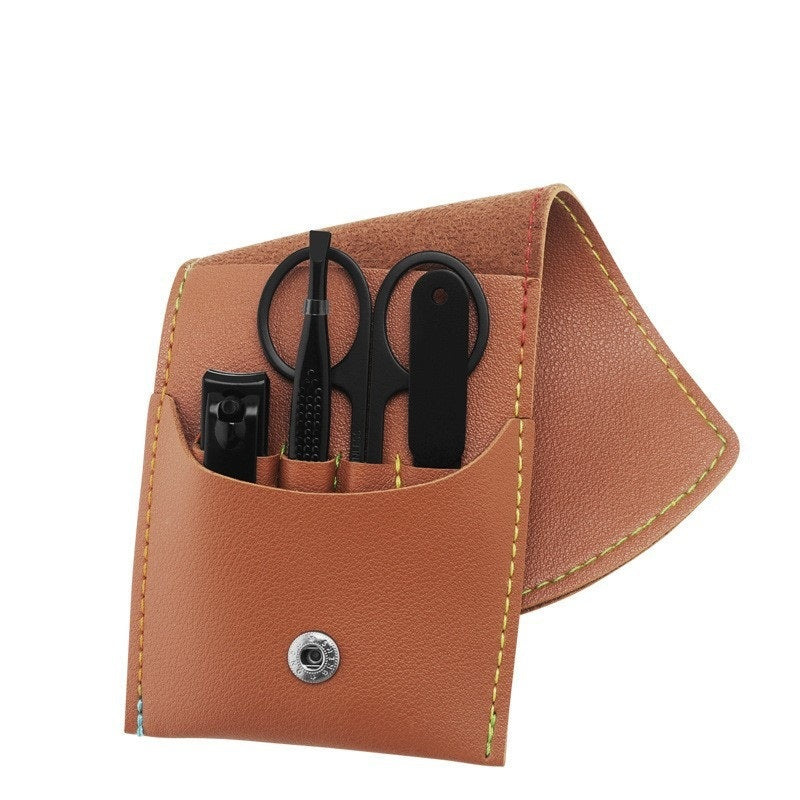 Maquillaje 16 Uds cortaúñas cortaúñas tijeras para uñas con bolsa de PU herramientas portátiles con gancho de águila de acero inoxidable