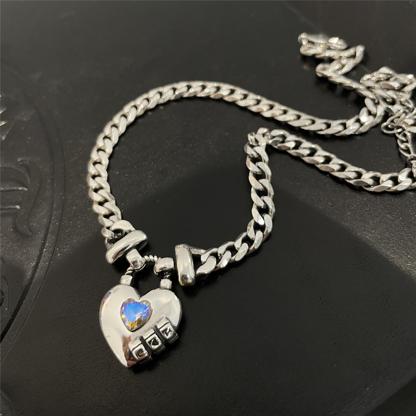 Vintage Zircon Love Necklace For Women