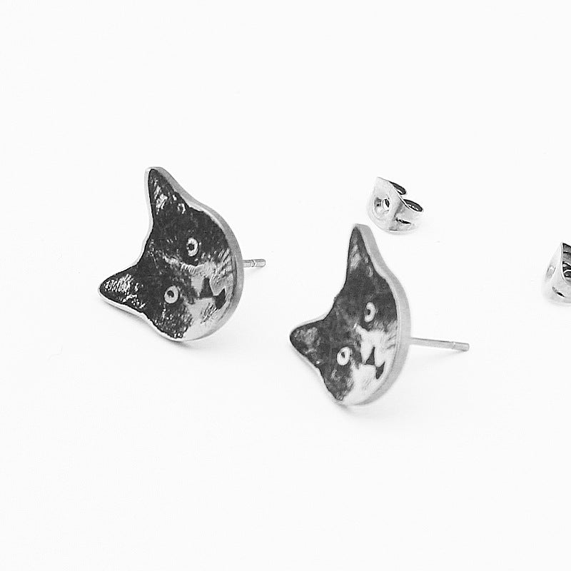 Boucles d'oreilles personnalisées chat chiot mignon