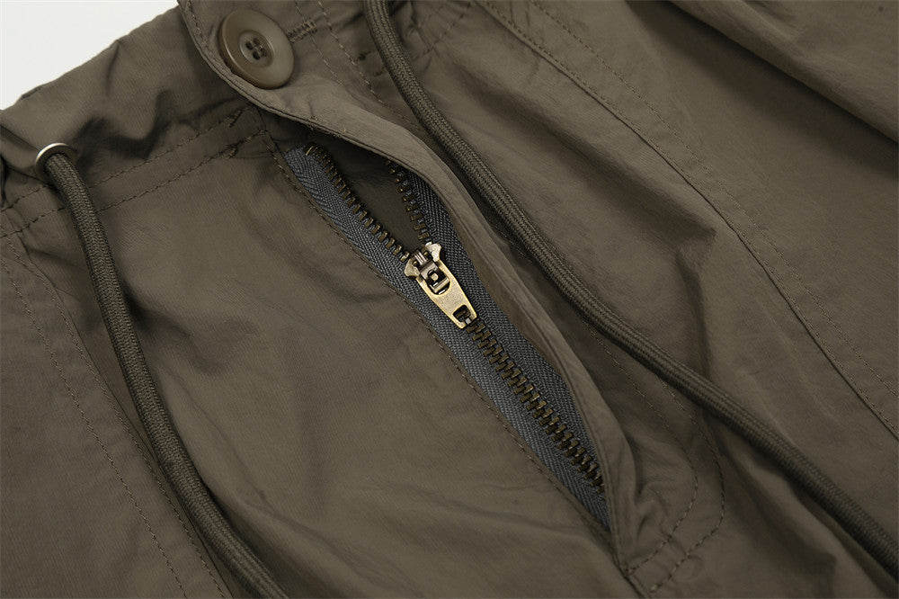 Men's Niche Loose Solid Color Wide-leg Straight Pants