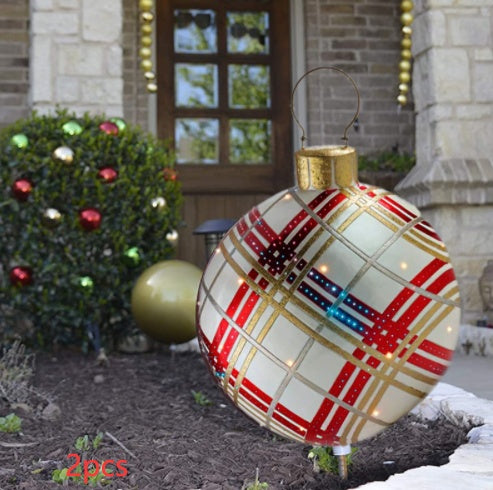 Boules de noël décorations d'arbre de noël, jouets gonflables d'ambiance extérieure pour la maison, boule cadeau de noël