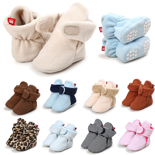 Chaussures d'automne et d'hiver pour bébés et tout-petits, bottes en coton doux et antidérapant, tube inférieur 4096