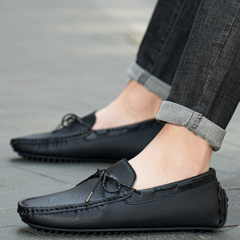 Printemps et été grande taille hommes décontracté style coréen à lacets paresseux conduite chaussures pour hommes