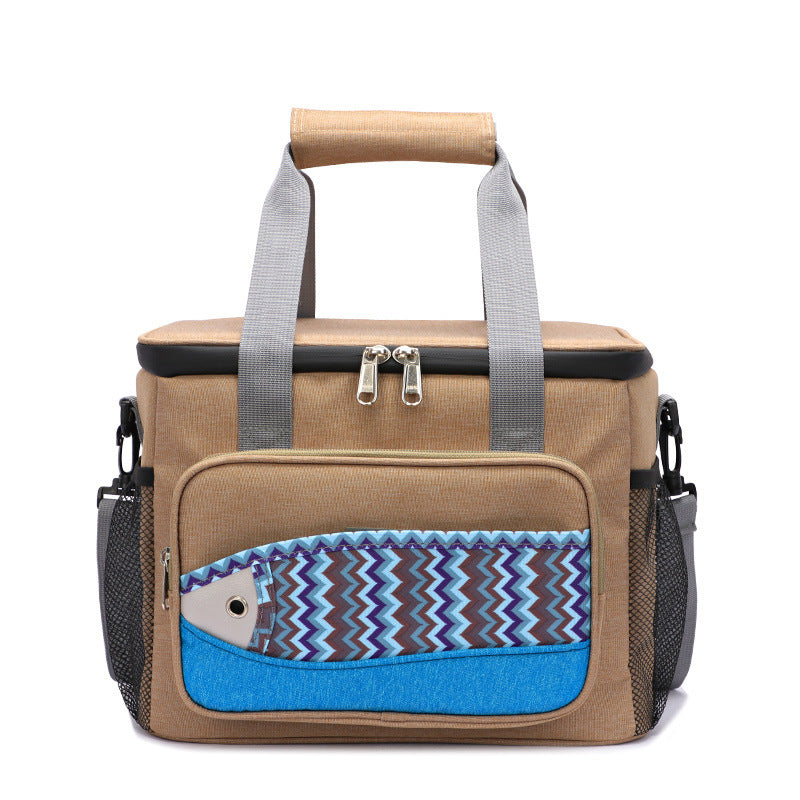 Sacs isothermes à motif de poisson, sac de boîte à déjeuner, isolation EVA, sac à déjeuner Portable étanche, sac de pique-nique multifonctionnel en plein air