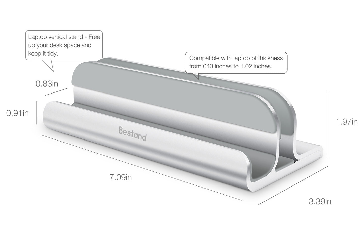 Support en alliage d'aluminium pour tablette