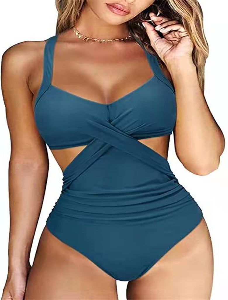 Maillots de bain pour femmes bikini fendu multicolore
