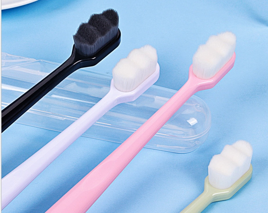 Brosse à dents Ultra-fine, poils Super doux, nettoyage en profondeur, Portable, outils de soins bucco-dentaires, nettoyage buccal, voyage