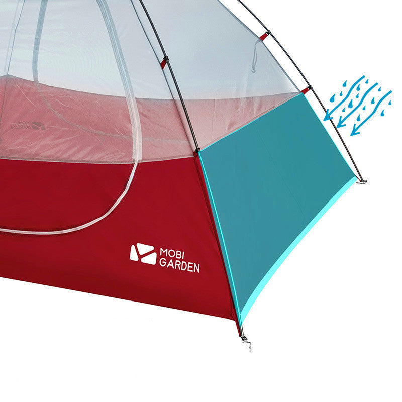 Montañismo Camping Tienda de campaña de doble cubierta de aleación de aluminio resistente al viento y a la lluvia para tres estaciones