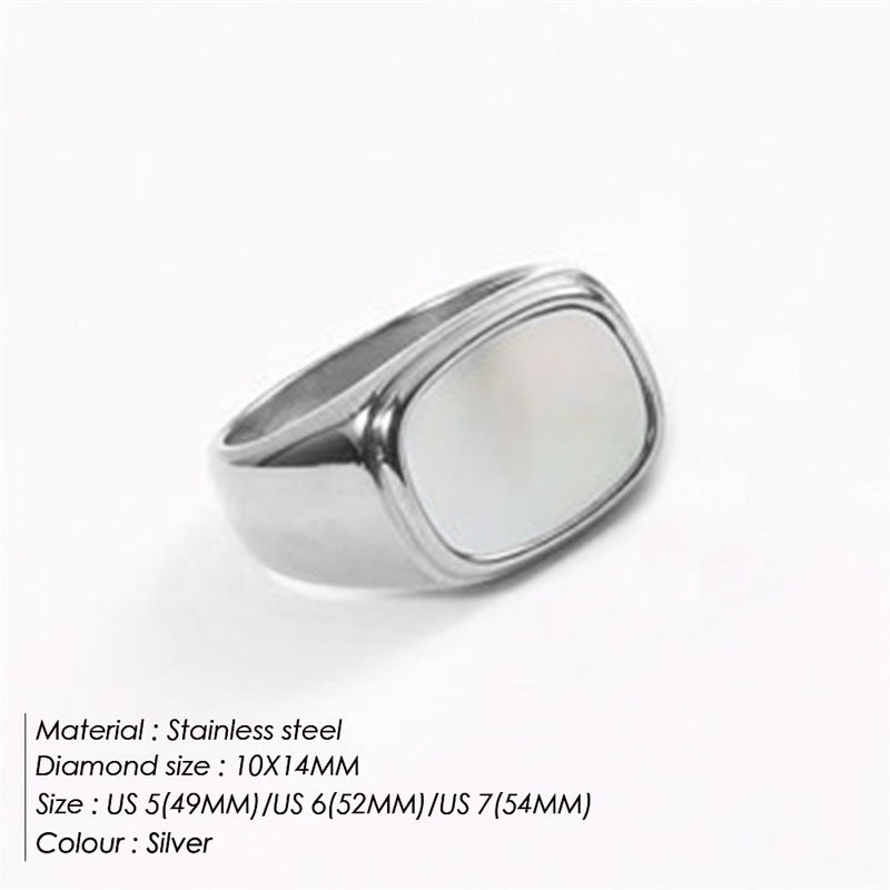 Bague en acier inoxydable pour femmes