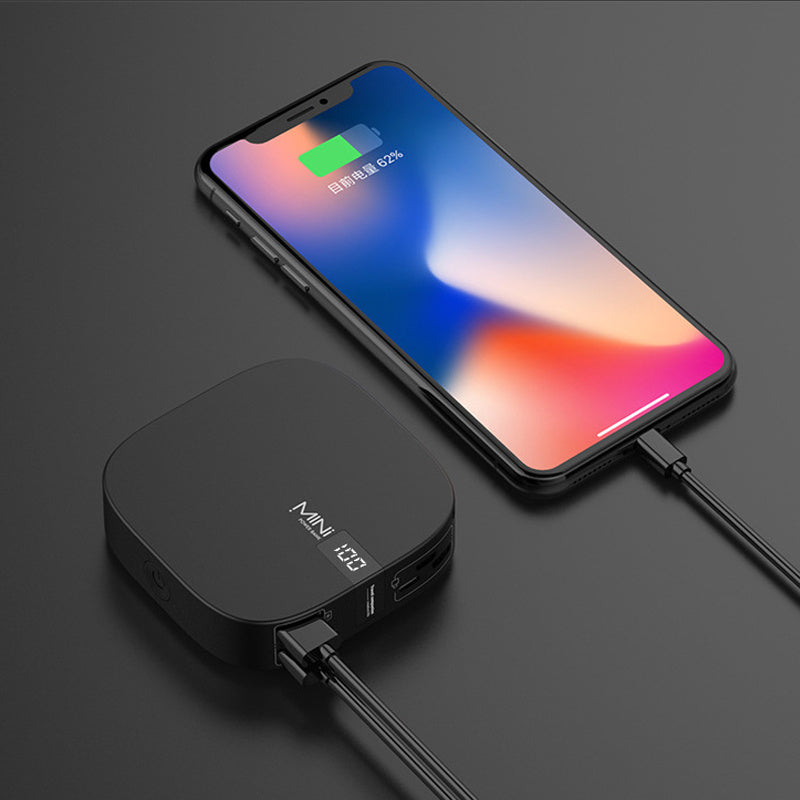 Mini banque d'alimentation 10 000 mAh, affichage numérique à entrée rapide