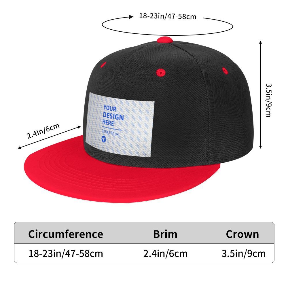 Chapeau Hip Hop contrasté à bord plat pour enfants
