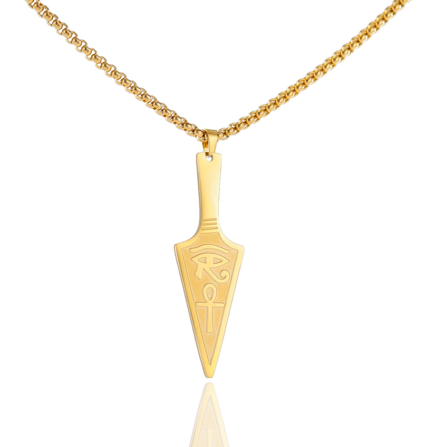 Collier en acier inoxydable avec pendentif Horus Eye Darts