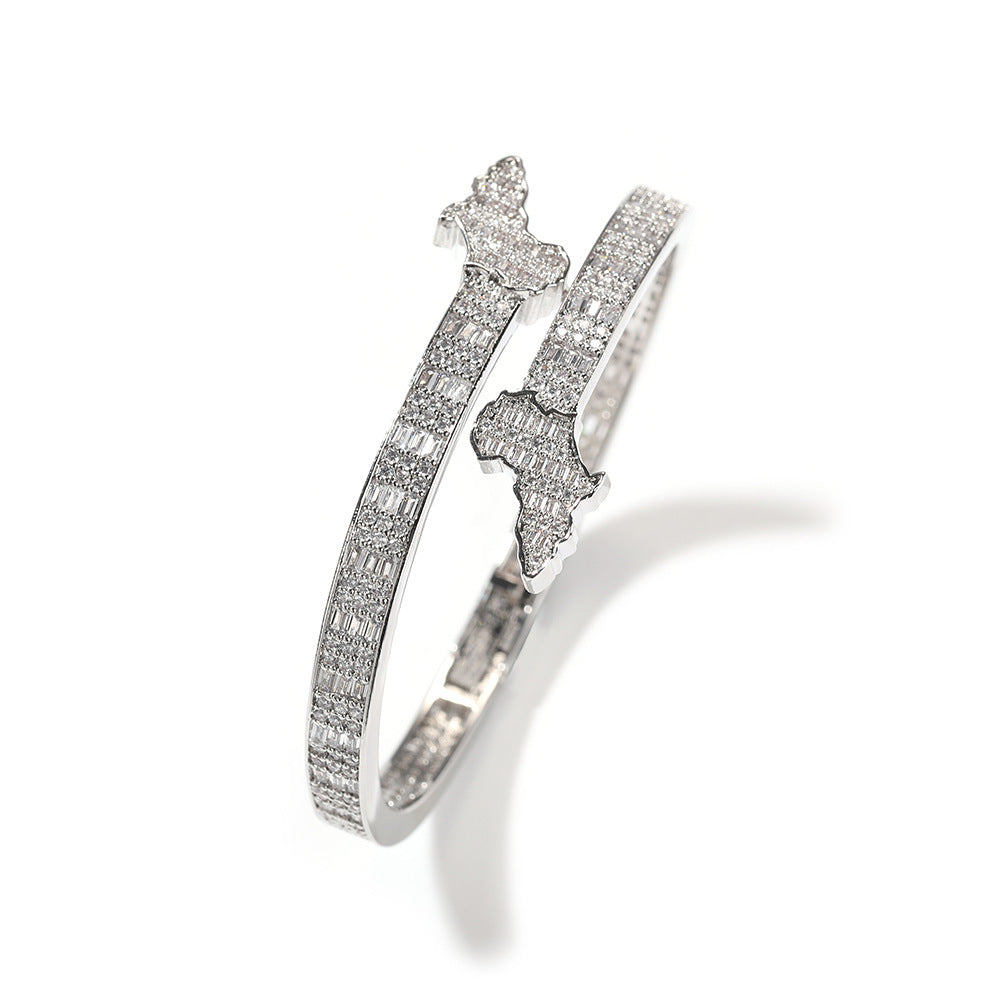 Bracelet Carte d'Afrique Créative Personnalisée