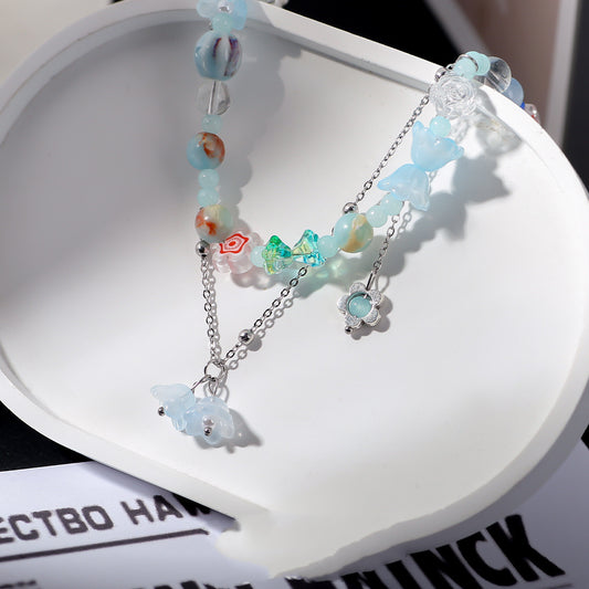 Collar de mariposa de cristal láser Linglan Story