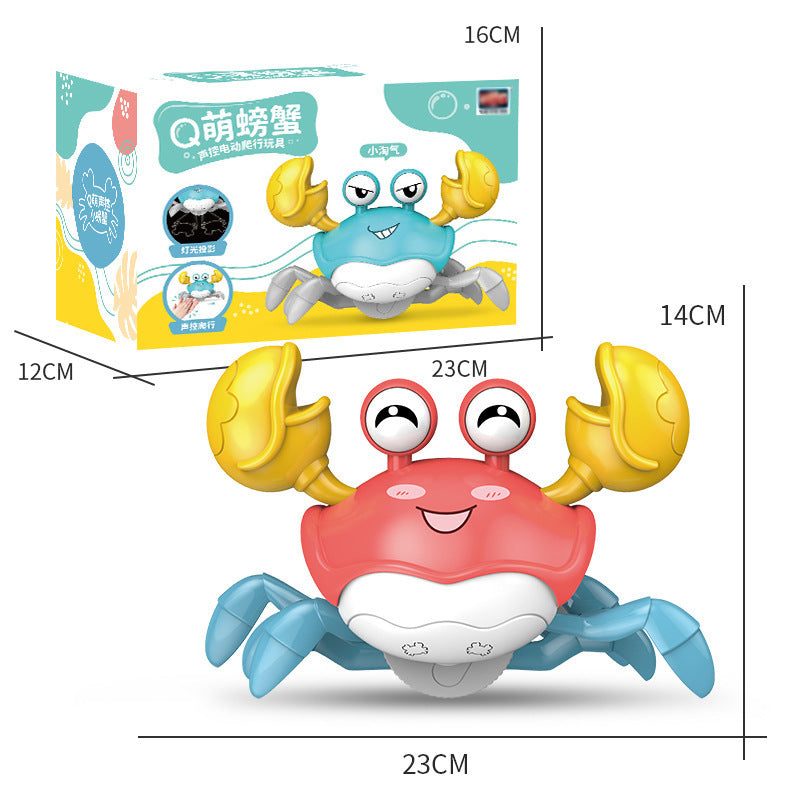 Jouet aquatique éducatif pour enfants, lumière électrique à Induction pour animaux de compagnie, crabe marchant, lumière musicale
