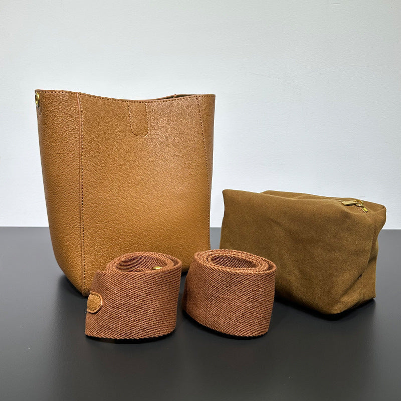 Sac femme en cuir véritable grande capacité sac à bandoulière