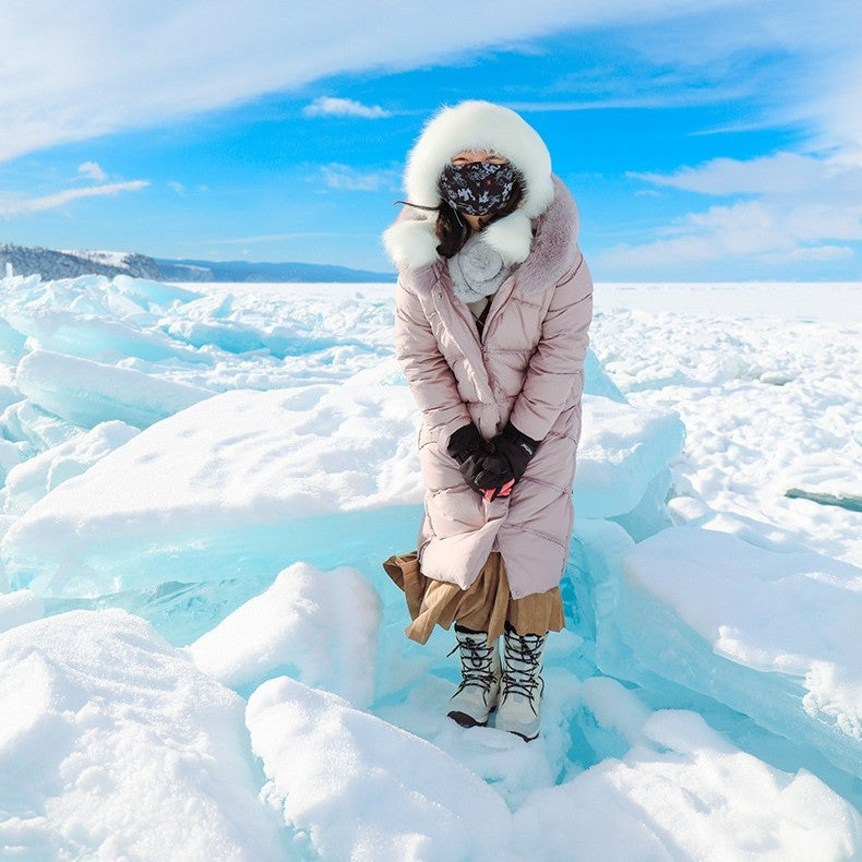 Bottes de neige thermiques d'extérieur mi-mollet pour femmes