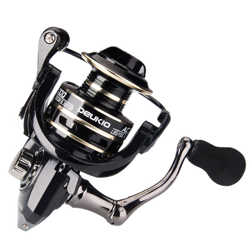 Rueda de pesca Carrete de pesca de metal Cebo Rueda de caña de pescar telescópica