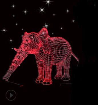 La lámpara de mesa 3D del búho de la luz de la noche llevada puede tocar colorido