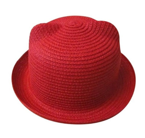 Chapeau d'été coréen oreilles de chat mignon, chapeau de paille, chapeau de soleil