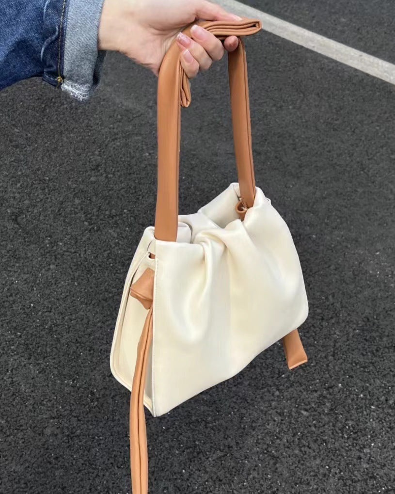 Sac messager à bandoulière simple en couleur contrastée à la mode