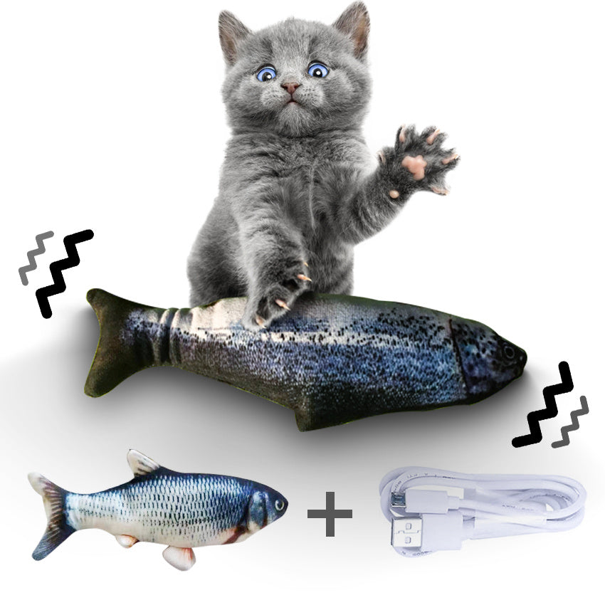 Version sans pince à chat - Jouet de poisson électrique de simulation de poisson sauteur électrique