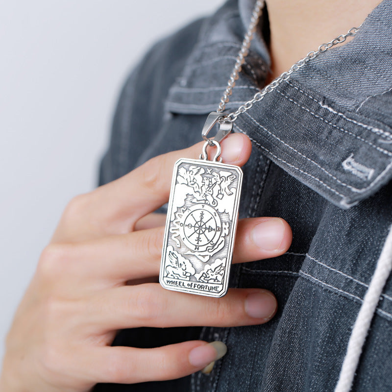 Men's Fashion Personality Retro Stainless Steel Pendant Necklace