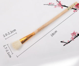 Pluma de pintura, cepillo de lana, cabeza suave, pluma S, proceso de rastreo de cerámica, pintura al óleo de acuarela