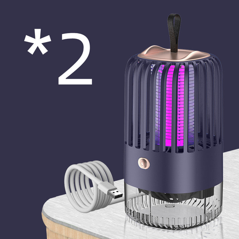 Lámpara silenciosa para matar mosquitos con succión de descarga eléctrica