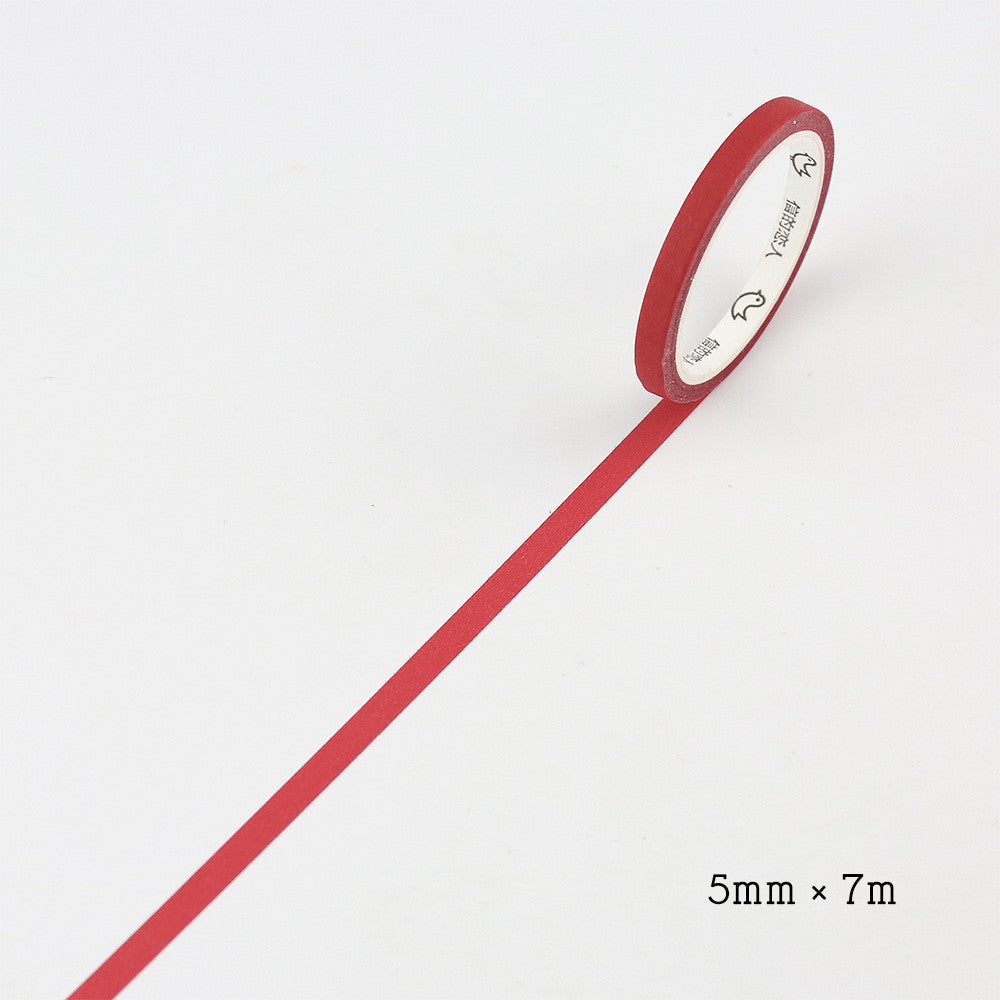 Cinta de papel de color sólido con cuenta manual