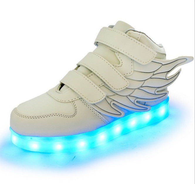 Chaussures pour enfants chaussures lumineuses LED ailes pour enfants chaussures lumineuses usb charge chaussures lumineuses colorées chaussures lumineuses décontractées 