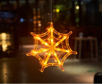 Lumières LED suspendues pour fenêtre d'halloween, araignée, citrouille, fantôme, horreur, lumières d'ambiance, lumières décoratives de fête de vacances, décoration de maison