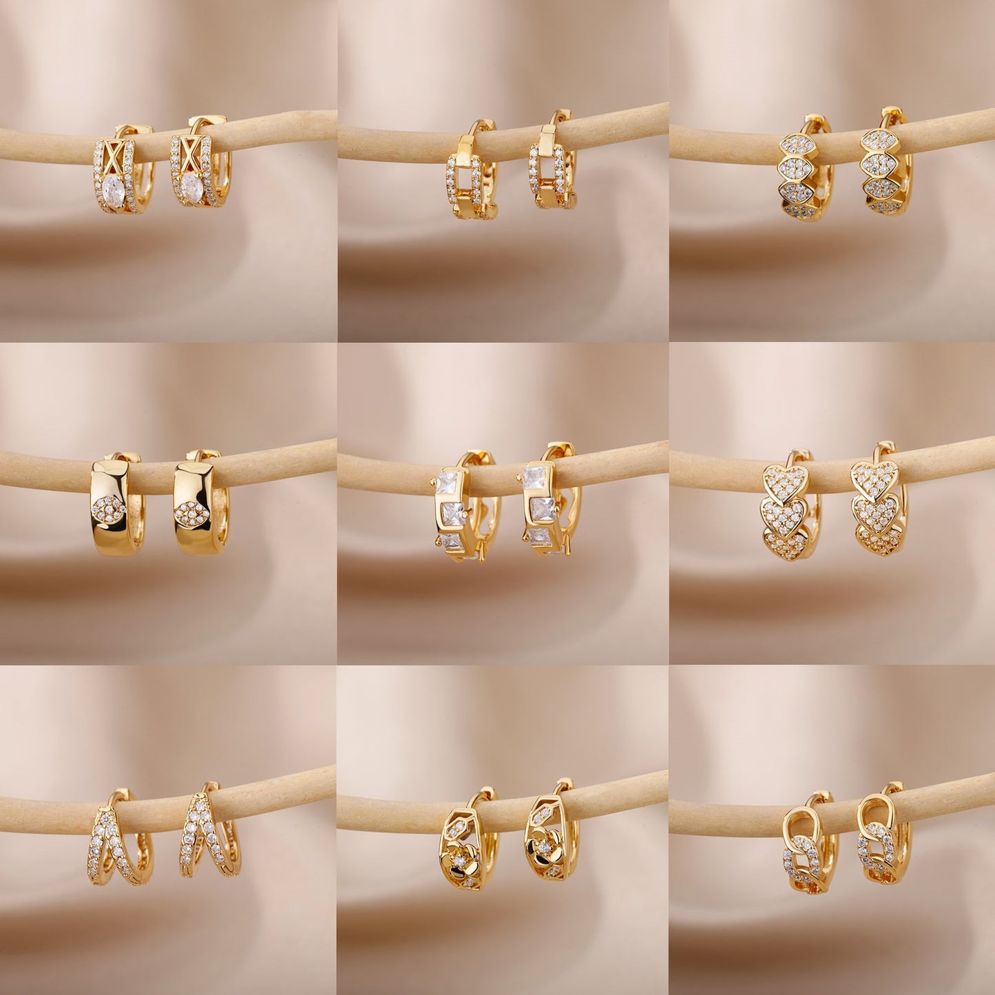 C- Shaped Earclip Earrings Female Temperament Earrings Ins Style Heart-shaped Earrings