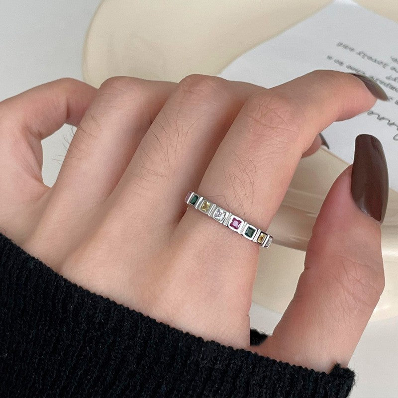 Anillo de piedra Natural ámbar estilo Vintage Maillard para mujer temperamento salvaje