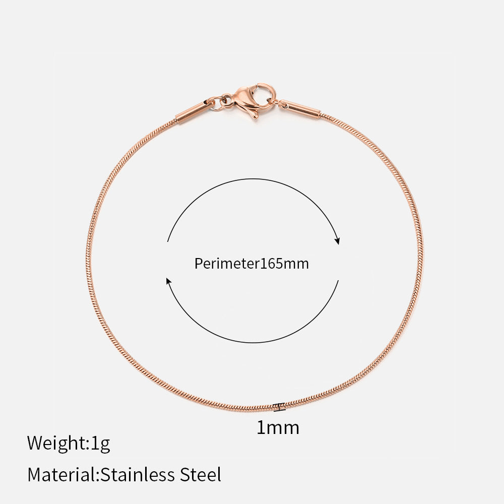 Women's Titanium Steel Snake Bone Chain Bracelet