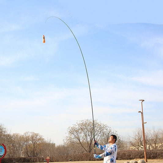 Canne à pêche à haute teneur en carbone légère et dure 6H19 Tune canne à main noire canne à pêche à pas court