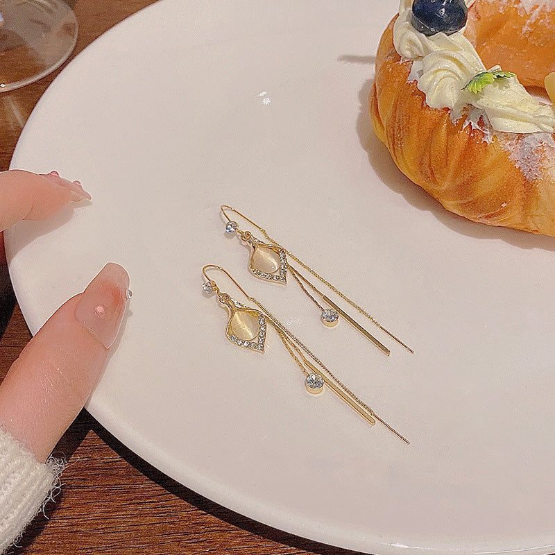 Boucles d'oreilles à pampilles Catopal de haute qualité pour fille, luxe léger