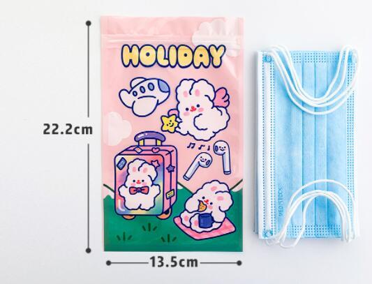 Emballage lapin mignon, emballage de collations, poche de scellage, sac cadeau de bijoux