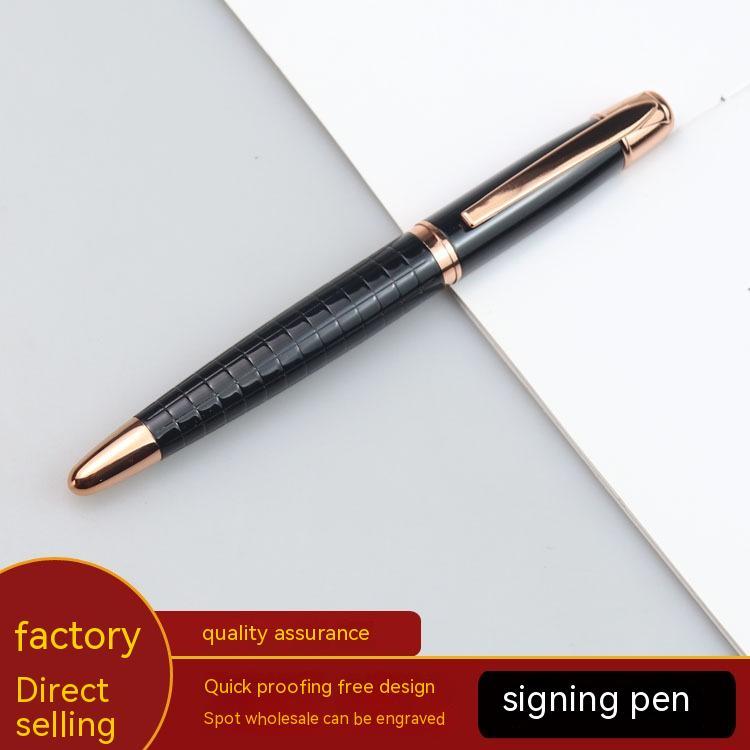Stylo à bille en métal pour entreprise, pistolet gris, stylo à peinture à base d'eau pour bureau