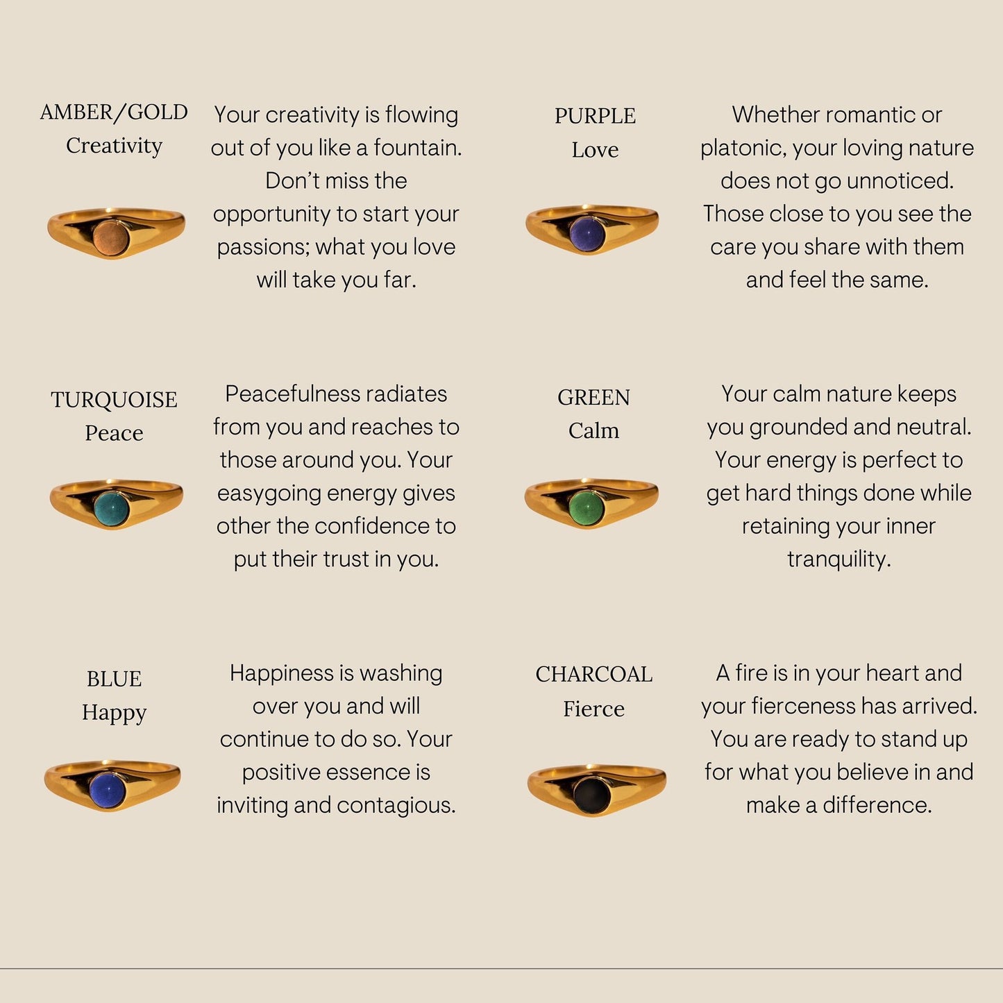 Anneau en or 18 carats plaqué par four sous vide en acier titane dégradé de pierre naturelle