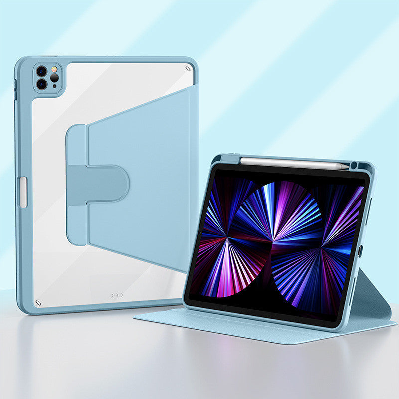 Étui pivotant pour tablette avec couvercle pour porte-stylos