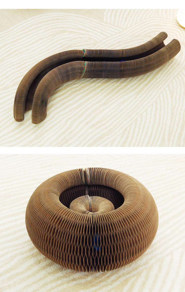 Fabricante al por mayor de cartón plegable acanalado interactivo deformable de Scratcher para gatos