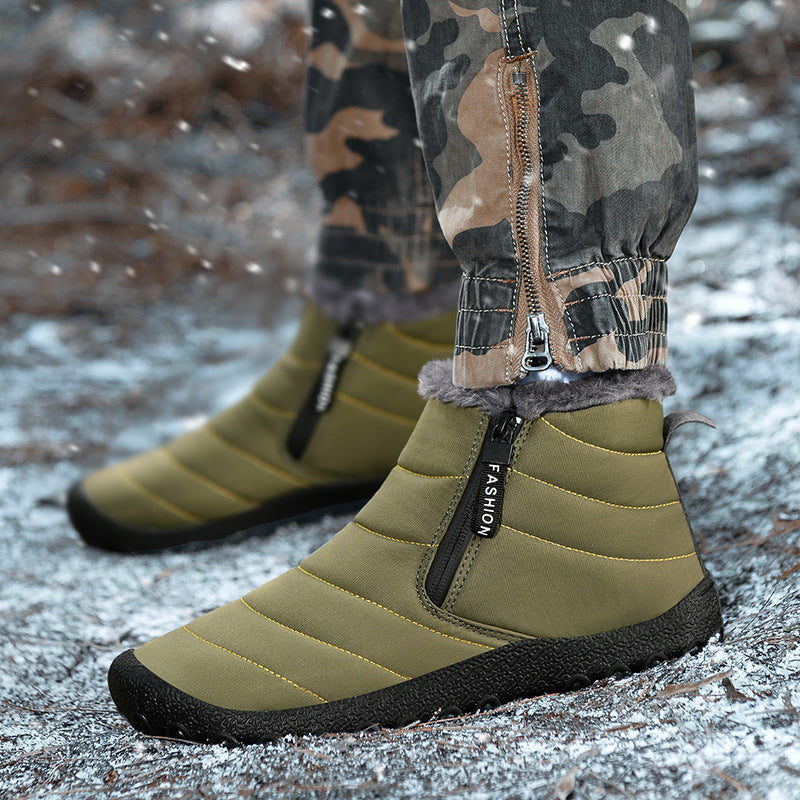Zapatos de hombre Botas de nieve del noreste antideslizantes y gruesas con forro polar