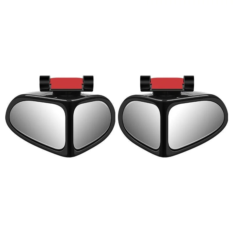 Petit rétroviseur rond de voiture, rétroviseur grand angle pour roues avant et arrière, rétroviseur auxiliaire double face, rétroviseur latéral grand angle réglable à 360 ° pour voiture